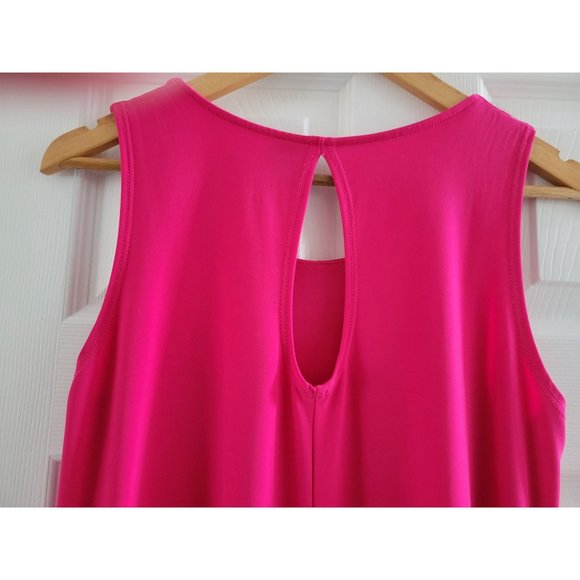 Clara Sun Woo Hot Pink Jersey Sleeveless flowy dress size XS - Picture 5 of 7